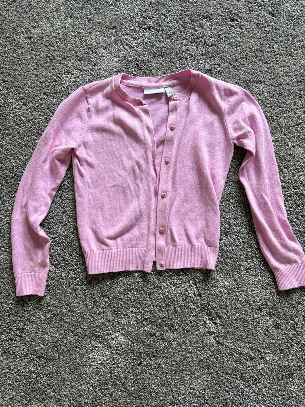 Children’s Place Pink Button-Front Crewneck Cardigan